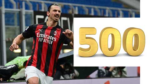 Ibrahimovic dứt điểm mẫu mực, ghi bàn thắng thứ 500 trong sự nghiệp